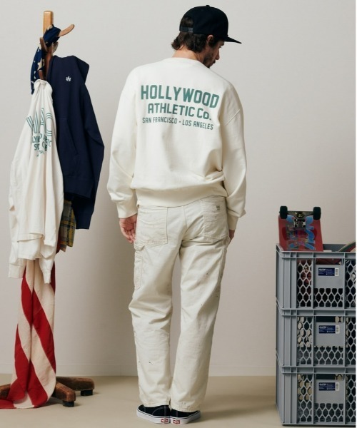 Right-on（ライトオン）の「【Hollywood athletic co】ヴィンテージクルースウェット（スウェット・メンズ・ネイビー/ブラック/ホワイト・M/L/XL）」の6枚目の写真