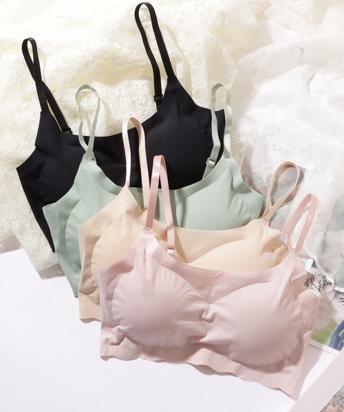 Lace Ladies（レースレディース）の「ベーシック ウエーブ ノンワイヤー スポーツ ブラ（スポーツブラ・レディース・ピンク/ミント/ベージュ/ブラック・85/80/75/70）」の16枚目の写真