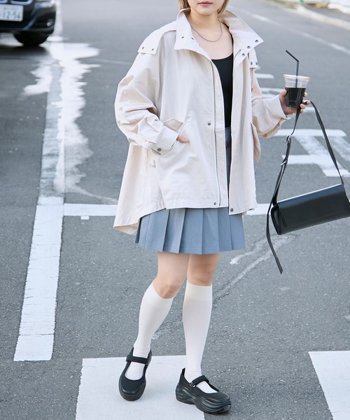forksy.(フォルクシー)の「【forksy.】ナイロンフレアマウンテンパーカー(マウンテンパーカー・レディース・ブルー/オレンジ/チャコール/アイボリー・FREE)」の5枚目の写真