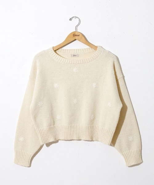flower(フラワー)の「エアリーエンブロイダリーニット(ニット/セーター・レディース・ピンク/アイボリー・FREE)」の21枚目の写真
