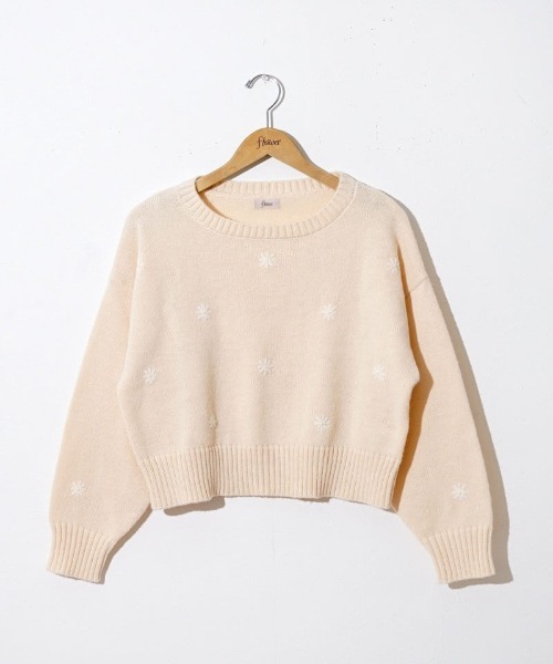 flower(フラワー)の「エアリーエンブロイダリーニット(ニット/セーター・レディース・ピンク/アイボリー・FREE)」の16枚目の写真