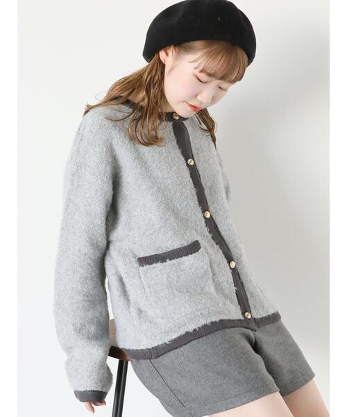 美品 エポカ ノーカラージャケット 40　EPOCA カーディガン グレー 新品エポカノーカラージャケット40EPOCAカーディガングレー