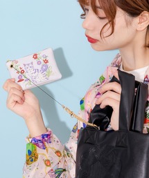 ScoLar（スカラー）の「SC72-10：ネコ花刺繍パスポーチ（パスケース