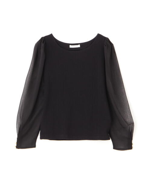 PROPORTION BODY DRESSING（プロポーションボディドレッシング）の「シアースリーブテレコ / 1214160300（Tシャツ/カットソー・レディース・ホワイト系その他/ピンク/ブラック・SMALL/MEDIUM）」の6枚目の写真