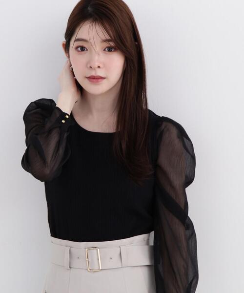 PROPORTION BODY DRESSING（プロポーションボディドレッシング）の「シアースリーブテレコ / 1214160300（Tシャツ/カットソー・レディース・ホワイト系その他/ピンク/ブラック・SMALL/MEDIUM）」の8枚目の写真