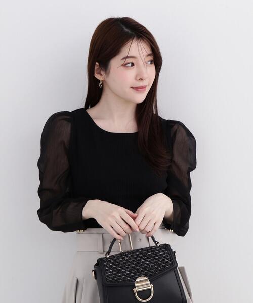 PROPORTION BODY DRESSING（プロポーションボディドレッシング）の「シアースリーブテレコ / 1214160300（Tシャツ/カットソー・レディース・ホワイト系その他/ピンク/ブラック・SMALL/MEDIUM）」の9枚目の写真