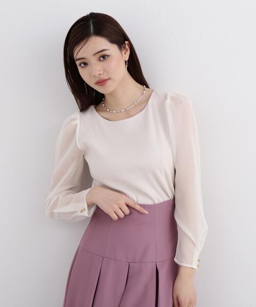 PROPORTION BODY DRESSING（プロポーションボディドレッシング）の「シアースリーブテレコ / 1214160300（Tシャツ/カットソー・レディース・ホワイト系その他/ピンク/ブラック・SMALL/MEDIUM）」の17枚目の写真