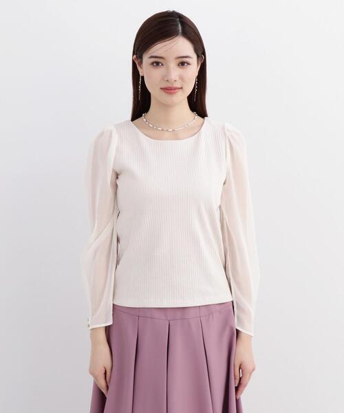 PROPORTION BODY DRESSING（プロポーションボディドレッシング）の「シアースリーブテレコ / 1214160300（Tシャツ/カットソー・レディース・ホワイト系その他/ピンク/ブラック・SMALL/MEDIUM）」の21枚目の写真