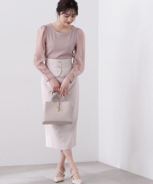 PROPORTION BODY DRESSING（プロポーションボディドレッシング）の「シアースリーブテレコ / 1214160300（Tシャツ/カットソー・レディース・ホワイト系その他/ピンク/ブラック・SMALL/MEDIUM）」の3枚目の写真