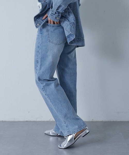 COLONY 2139（コロニートゥーワンスリーナイン）の「ローライズワイドレッグデニム（デニムパンツ・レディース・ブルー/ブラック/サックスブルー・SMALL/MEDIUM/LARGE）」の19枚目の写真