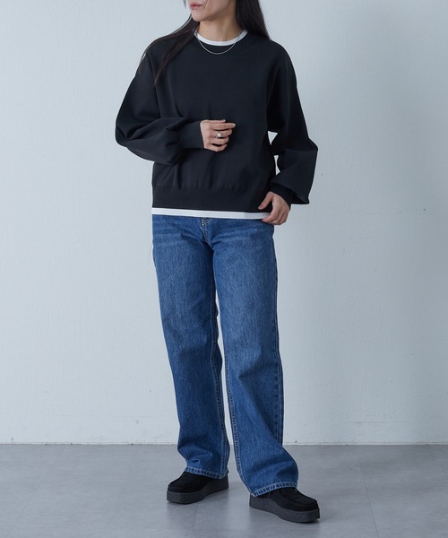 COLONY 2139（コロニートゥーワンスリーナイン）の「ローライズワイドレッグデニム（デニムパンツ・レディース・ブルー/ブラック/サックスブルー・SMALL/MEDIUM/LARGE）」の4枚目の写真