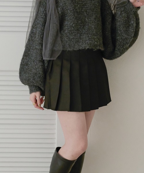 Ambre Neige(アンブルネージュ)の「プリーツミニスカパン/WEB/EC限定商品(スカート・レディース・グレー/ブラック/ベージュ・FREE)」の1枚目の写真