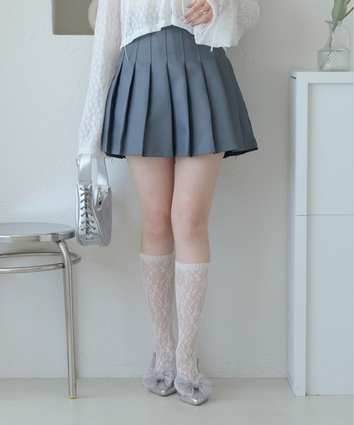 Ambre Neige(アンブルネージュ)の「プリーツミニスカパン/WEB/EC限定商品(スカート・レディース・グレー/ブラック/ベージュ・FREE)」の4枚目の写真