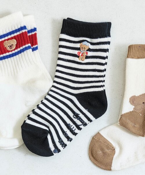 apres les cours（アプレレクール）の「tiny bear アソートソックス（ソックス/靴下・キッズ・ベージュ/その他2/キナリ/アイボリー・12/15 /18/21）」の4枚目の写真