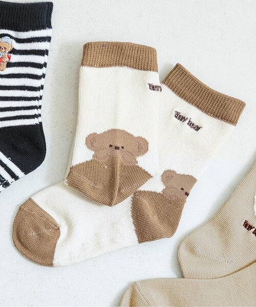 apres les cours（アプレレクール）の「tiny bear アソートソックス（ソックス/靴下・キッズ・ベージュ/その他2/キナリ/アイボリー・12/15 /18/21）」の3枚目の写真