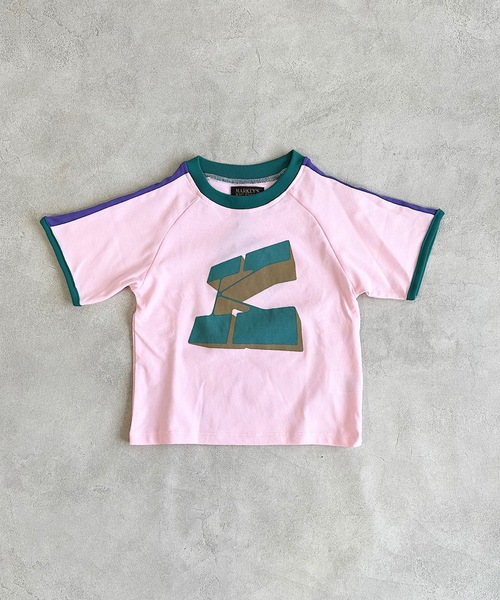 BIG FIELD（ビッグフィールド）の「サイドラインアルファベットTシャツ/UVカット（80～150cm）（Tシャツ/カットソー・キッズ・エメラルド/ライトピンク/オフホワイト・110/100/150/130/120/140/95/90/80）」の19枚目の写真