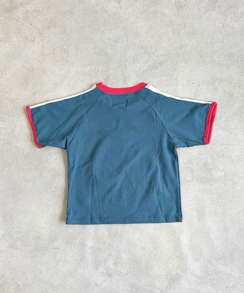 BIG FIELD（ビッグフィールド）の「サイドラインアルファベットTシャツ/UVカット（80～150cm）（Tシャツ/カットソー・キッズ・エメラルド/ライトピンク/オフホワイト・110/100/150/130/120/140/95/90/80）」の17枚目の写真