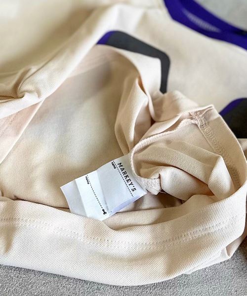 BIG FIELD（ビッグフィールド）の「サイドラインアルファベットTシャツ/UVカット（80～150cm）（Tシャツ/カットソー・キッズ・エメラルド/ライトピンク/オフホワイト・110/100/150/130/120/140/95/90/80）」の14枚目の写真