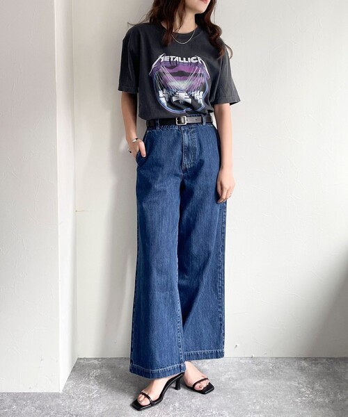 fredy emue(フレディエミュ)の「セミワイドデニムパンツ(デニムパンツ・レディース・ブルー/サックスブルー・38/36)」の9枚目の写真