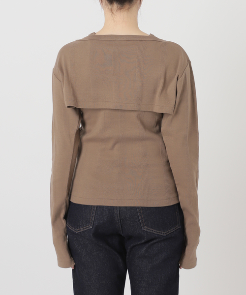 SLOBE IENA(スローブイエナ)の「【MILLER/ミラー】SLOBE別注 レイヤードSET TEE(Tシャツ/カットソー・レディース・ブラウン/ホワイト/ブラック・FREE)」の10枚目の写真