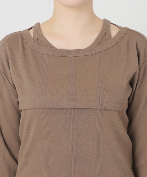 SLOBE IENA(スローブイエナ)の「【MILLER/ミラー】SLOBE別注 レイヤードSET TEE(Tシャツ/カットソー・レディース・ブラウン/ホワイト/ブラック・FREE)」の12枚目の写真