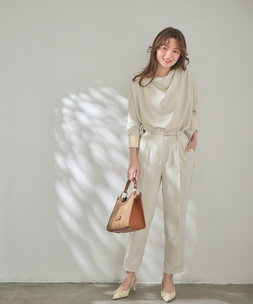 美品 ミロワール ドゥ エンスウィート デザインシャツ ブラウス 長袖 ブルー Sawa a la mode レディース トップス ブラウス シャツ ブルー 青