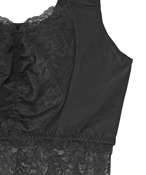 aimerfeel（エメフィール）の「【グラマーサイズ】しっかり美胸 夢ごこち 綿混 ナイトブラ 単品ブラジャー（ナイトブラ・レディース・ブラック/スモークピンク・SG/MG/LG/LLG）」の3枚目の写真