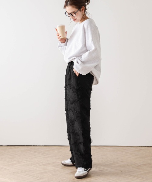 AMELY(エミリー)の「フリンジストレートパンツ(その他パンツ・レディース・ホワイト/ブラック・L/M)」の22枚目の写真