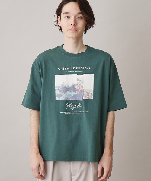 THE SHOP TK (ザ ショップ ティーケー )の「◆【サスティナブル素材】FRESH NATUREデザイン刺繍Tシャツ プリント(Tシャツ/カットソー・メンズ・グリーン系その他2/カーキ系3/ホワイト系6/ホワイト系3/チャコールグレー/オフホワイト・04/03/02/01)」の7枚目の写真