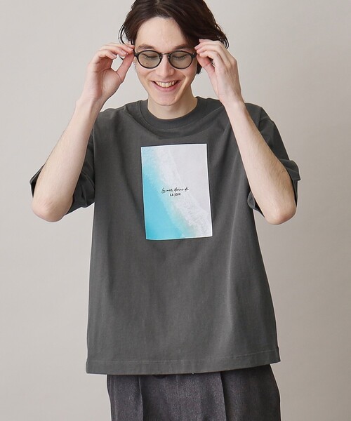 THE SHOP TK (ザ ショップ ティーケー )の「◆【サスティナブル素材】FRESH NATUREデザイン刺繍Tシャツ プリント(Tシャツ/カットソー・メンズ・グリーン系その他2/カーキ系3/ホワイト系6/ホワイト系3/チャコールグレー/オフホワイト・04/03/02/01)」の19枚目の写真