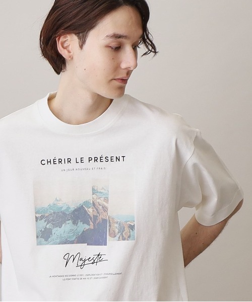 THE SHOP TK (ザ ショップ ティーケー )の「◆【サスティナブル素材】FRESH NATUREデザイン刺繍Tシャツ プリント(Tシャツ/カットソー・メンズ・グリーン系その他2/カーキ系3/ホワイト系6/ホワイト系3/チャコールグレー/オフホワイト・04/03/02/01)」の3枚目の写真