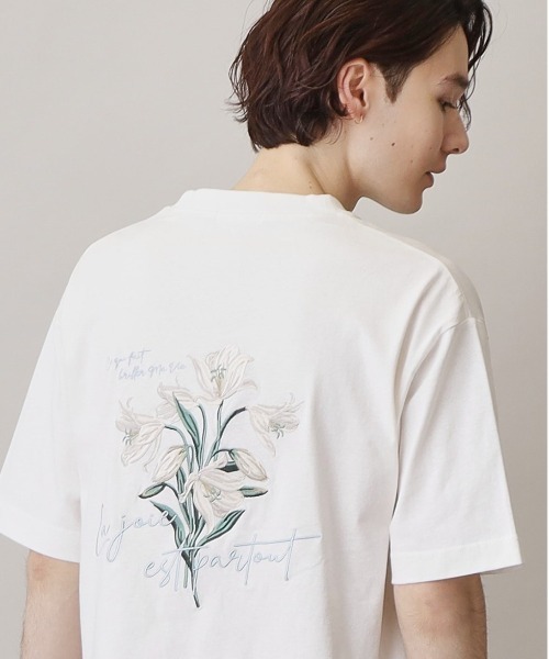 THE SHOP TK (ザ ショップ ティーケー )の「◆【サスティナブル素材】FRESH NATUREデザイン刺繍Tシャツ プリント(Tシャツ/カットソー・メンズ・グリーン系その他2/カーキ系3/ホワイト系6/ホワイト系3/チャコールグレー/オフホワイト・04/03/02/01)」の4枚目の写真