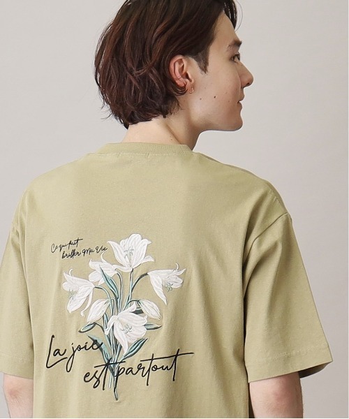 THE SHOP TK (ザ ショップ ティーケー )の「◆【サスティナブル素材】FRESH NATUREデザイン刺繍Tシャツ プリント(Tシャツ/カットソー・メンズ・グリーン系その他2/カーキ系3/ホワイト系6/ホワイト系3/チャコールグレー/オフホワイト・04/03/02/01)」の1枚目の写真