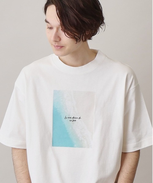 THE SHOP TK (ザ ショップ ティーケー )の「◆【サスティナブル素材】FRESH NATUREデザイン刺繍Tシャツ プリント(Tシャツ/カットソー・メンズ・グリーン系その他2/カーキ系3/ホワイト系6/ホワイト系3/チャコールグレー/オフホワイト・04/03/02/01)」の2枚目の写真