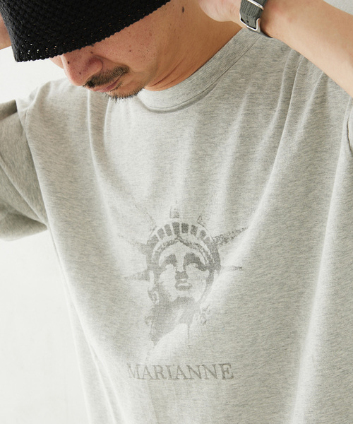JOURNAL STANDARD relume(ジャーナルスタンダード レリューム)の「【NATION BRANKS / ネーションブランクス】プリントロングスリーブTシャツ(Tシャツ/カットソー・メンズ・アイボリー/コバルトブルー/ベージュ系その他/チャコールグレー・LARGE/MEDIUM)」の2枚目の写真