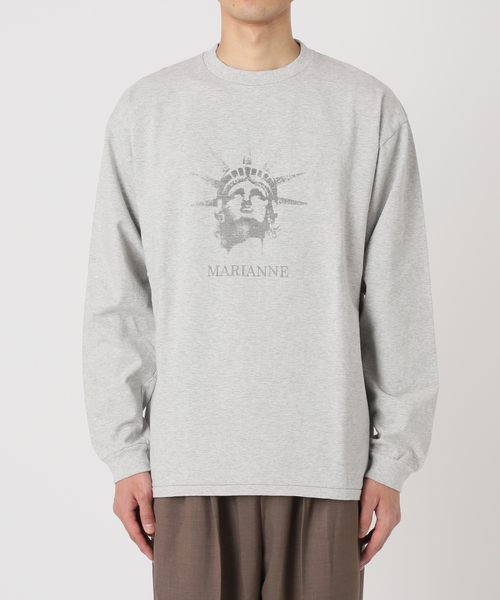 JOURNAL STANDARD relume(ジャーナルスタンダード レリューム)の「【NATION BRANKS / ネーションブランクス】プリントロングスリーブTシャツ(Tシャツ/カットソー・メンズ・アイボリー/コバルトブルー/ベージュ系その他/チャコールグレー・LARGE/MEDIUM)」の16枚目の写真