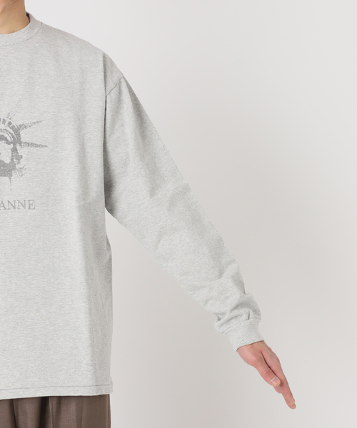 JOURNAL STANDARD relume(ジャーナルスタンダード レリューム)の「【NATION BRANKS / ネーションブランクス】プリントロングスリーブTシャツ(Tシャツ/カットソー・メンズ・アイボリー/コバルトブルー/ベージュ系その他/チャコールグレー・LARGE/MEDIUM)」の21枚目の写真