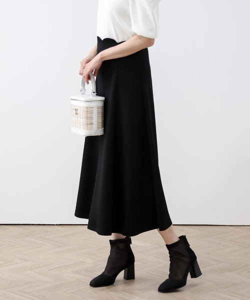 AMELY（エミリー）の「スカラップデザインフレアスカート（スカート・レディース・ブラック/ネイビー/グレー・L/M）」の7枚目の写真