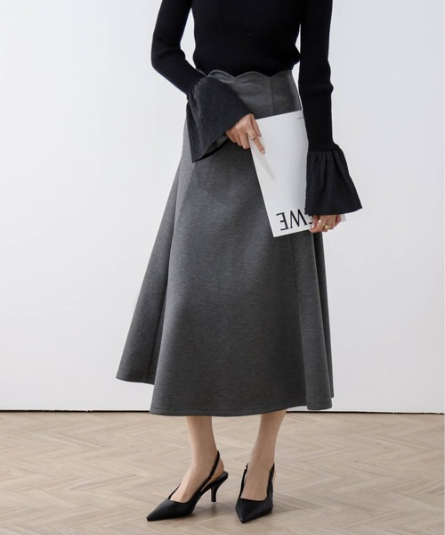 AMELY（エミリー）の「スカラップデザインフレアスカート（スカート・レディース・ブラック/ネイビー/グレー・L/M）」の11枚目の写真