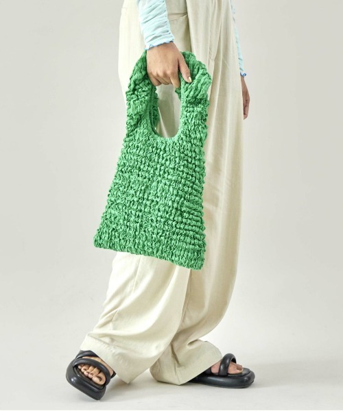 CONTROL FREAK（コントロールフリーク）の「【CONTROL FREAK】クランプルハンドバッグ 234-120510（ハンドバッグ・レディース・ブラック/グリーン/ホワイト・FREE）」の17枚目の写真