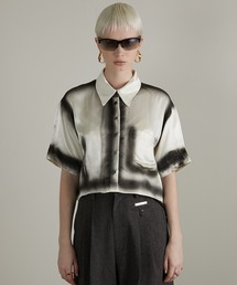 ペイントサテンショートシャツ / Painted Satin Short Shirt