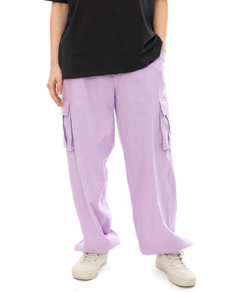 【セール】BILLABONG レディース LONG CARGO PANTS ロングパンツ 【2024年春夏モデル】/ビラボンドローコード付きリラックスウエストゴムカーゴパンツ（カーゴパンツ）｜BILLABONG（ビラボン）