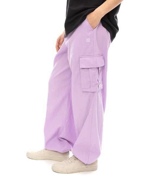 【セール】BILLABONG レディース LONG CARGO PANTS ロングパンツ 【2024年春夏モデル】/ビラボンドローコード付きリラックスウエストゴムカーゴパンツ（カーゴパンツ）｜BILLABONG（ビラボン）