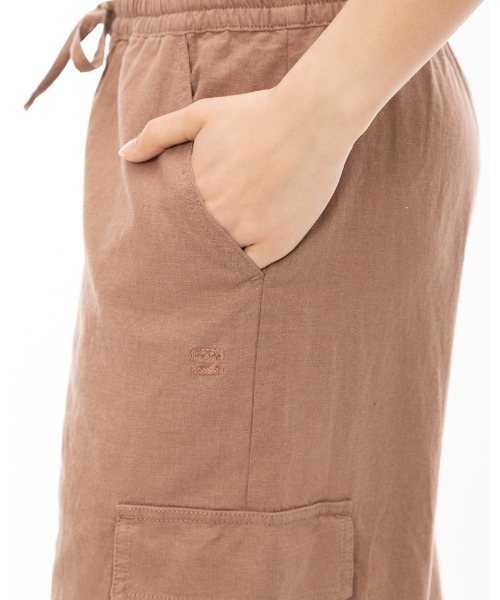 【セール】BILLABONG レディース LONG CARGO PANTS ロングパンツ 【2024年春夏モデル】/ビラボンドローコード付きリラックスウエストゴムカーゴパンツ（カーゴパンツ）｜BILLABONG（ビラボン）