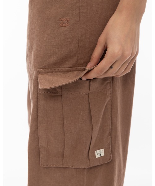 【セール】BILLABONG レディース LONG CARGO PANTS ロングパンツ 【2024年春夏モデル】/ビラボンドローコード付きリラックスウエストゴムカーゴパンツ（カーゴパンツ）｜BILLABONG（ビラボン）