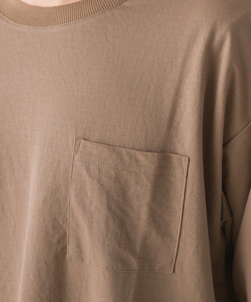 OMNES(オムネス)の「メンズ接触冷感レーヨンナイロンポケット付きTシャツ半袖(Tシャツ/カットソー・メンズ・キャメル/ネイビー/ブラック/ホワイト/グレー・MEDIUM/LARGE)」の8枚目の写真