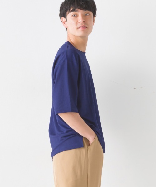 OMNES(オムネス)の「メンズ接触冷感レーヨンナイロンポケット付きTシャツ半袖(Tシャツ/カットソー・メンズ・キャメル/ネイビー/ブラック/ホワイト/グレー・MEDIUM/LARGE)」の20枚目の写真