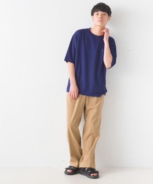 OMNES(オムネス)の「メンズ接触冷感レーヨンナイロンポケット付きTシャツ半袖(Tシャツ/カットソー・メンズ・キャメル/ネイビー/ブラック/ホワイト/グレー・MEDIUM/LARGE)」の22枚目の写真