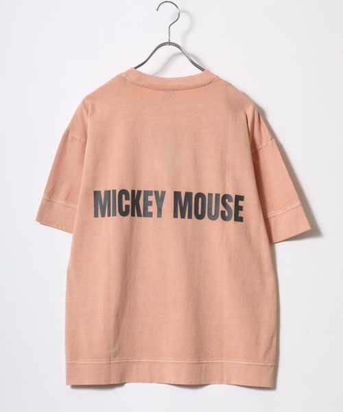 Disney(ディズニー)の「Disney/ディズニー ミッキー ヴィンテージライク フロント バックプリント スウェット半袖Tシャツ レディース メンズ(Tシャツ/カットソー・レディース・ピンク系その他/ブルー系その他/スミクロ・M/L/LL)」の7枚目の写真