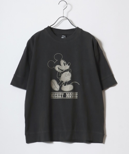 Disney(ディズニー)の「Disney/ディズニー ミッキー ヴィンテージライク フロント バックプリント スウェット半袖Tシャツ レディース メンズ(Tシャツ/カットソー・レディース・ピンク系その他/ブルー系その他/スミクロ・M/L/LL)」の8枚目の写真